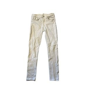 RAG & BONE Womens Jeans White CATE Mid Rise Skinny Stretch Sz 29